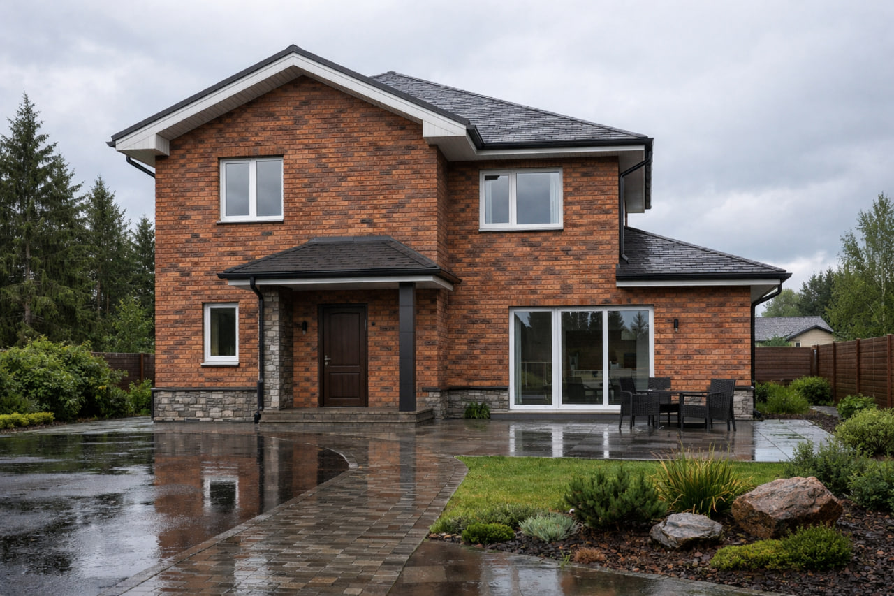 Фасадные панели под кирпич/камень (фото замените позже)